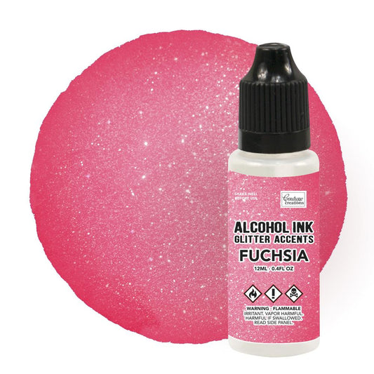 Couture Creation Alcohol Ink 12ml Glitter Fuchsia - theartshop.com.au