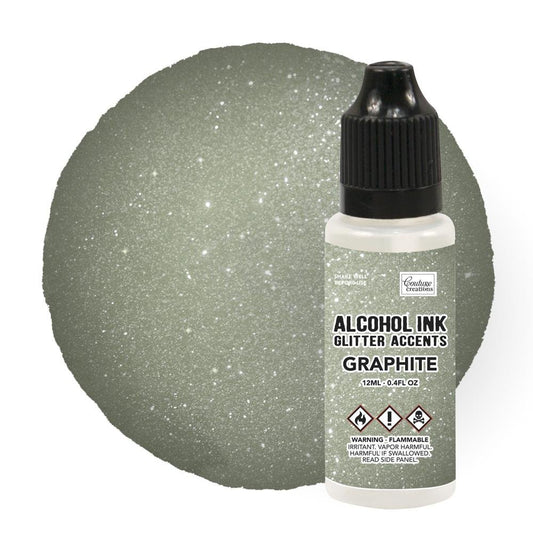 Couture Creation Alcohol Ink 12ml Glitter Graphite - theartshop.com.au
