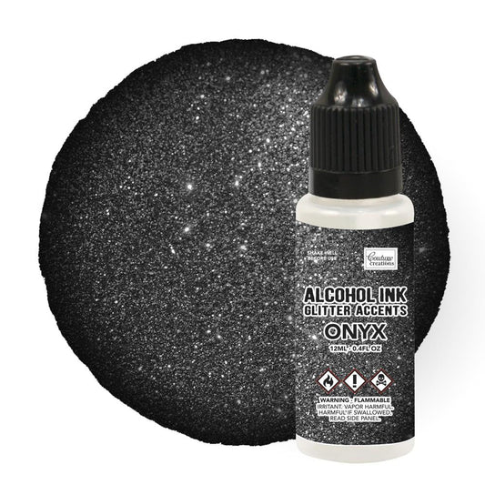 Couture Creation Alcohol Ink 12ml Glitter Onyx - theartshop.com.au