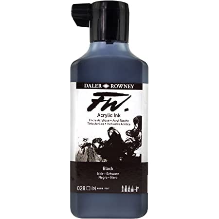 Daler FW Ink 180ml 028 Black - theartshop.com.au