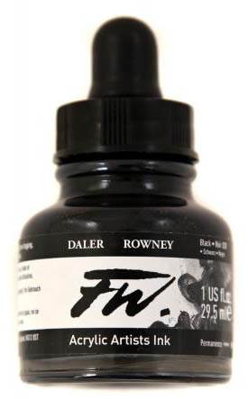 Daler FW Ink 29.5ml 028 Black (India) - theartshop.com.au