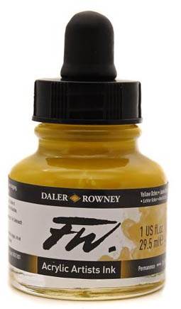 Daler FW Ink 29.5ml 663 Yellow Ochre - theartshop.com.au