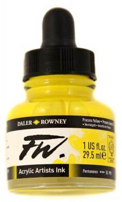 Daler FW Ink 29.5ml 675 Process Yellow - theartshop.com.au