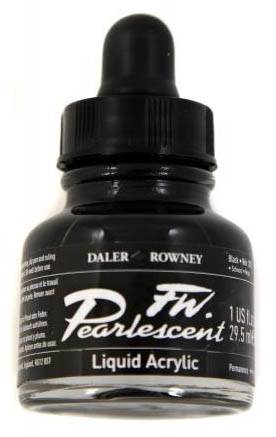 Daler FW Pearlescent Ink 29.5ml 032 Black - theartshop.com.au