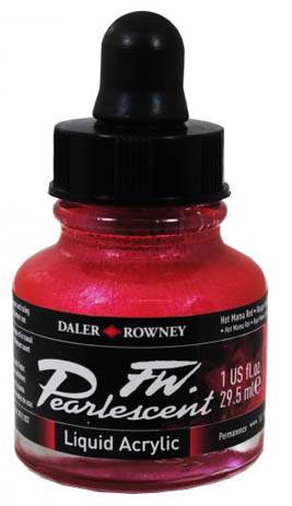 Daler FW Pearlescent Ink 29.5ml 114 Hot Mama Red - theartshop.com.au