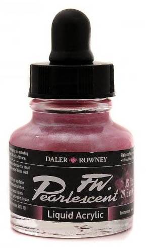 Daler FW Pearlescent Ink 29.5ml 118 Platinum Pink - theartshop.com.au