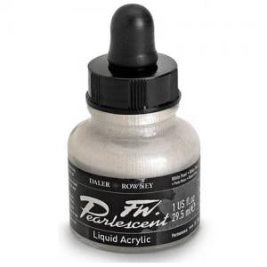 Daler FW Pearlescent Ink 29.5ml 125 White Pearl - theartshop.com.au