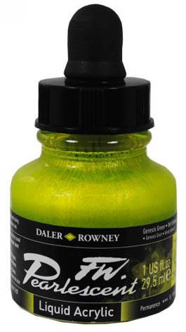 Daler FW Pearlescent Ink 29.5ml 128 Genesis Green - theartshop.com.au