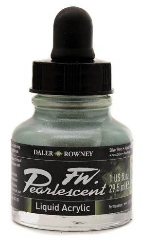 Daler FW Pearlescent Ink 29.5ml 129 Silver Moss - theartshop.com.au