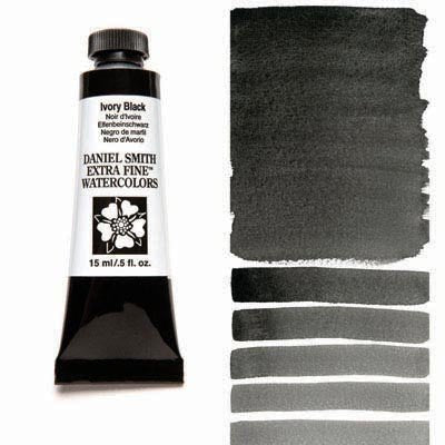 Daniel Smith Watercolour 15ml Ivory Black - theartshop.com.au