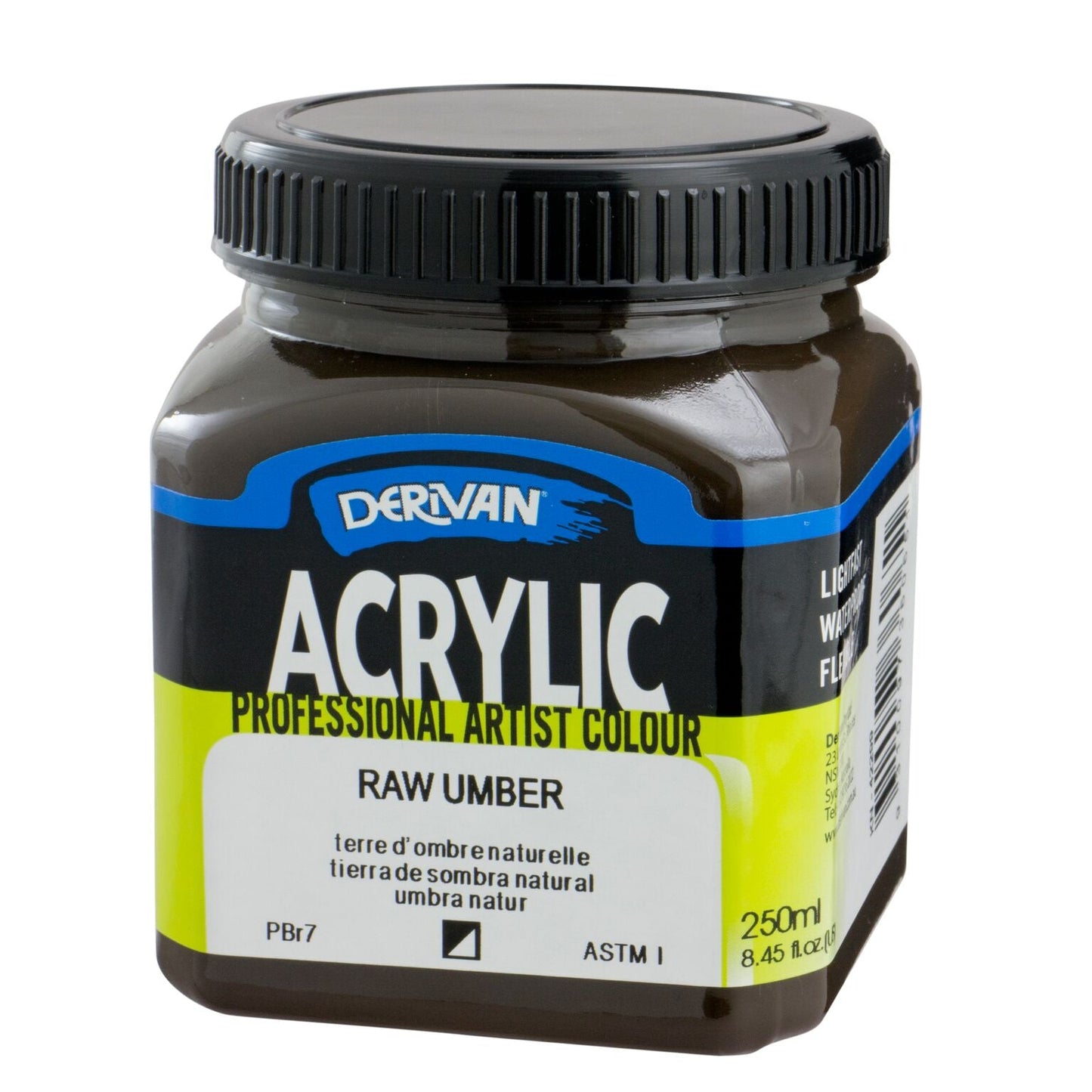 Derivan Artists Acrylic 250ml Raw Umber - theartshop.com.au