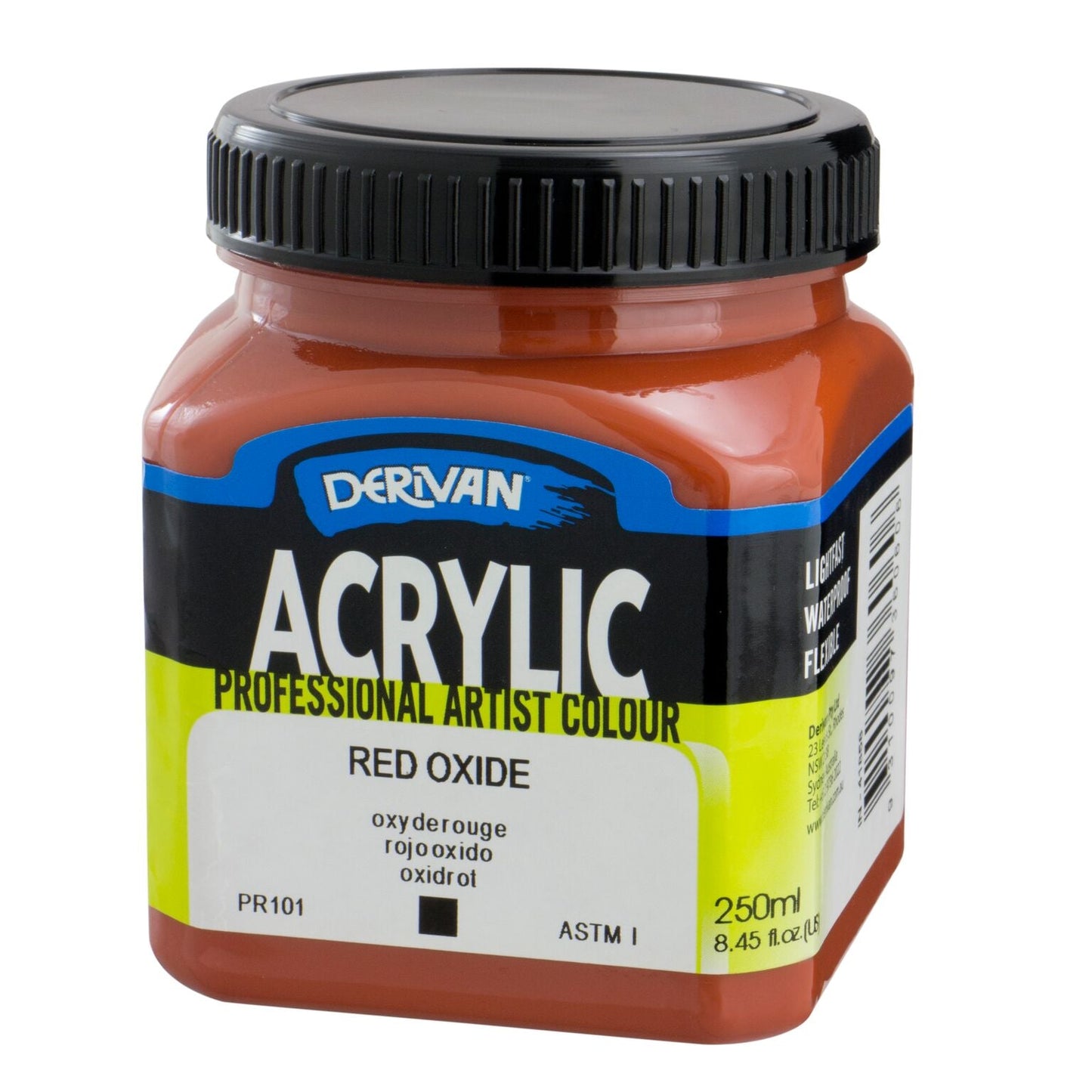 Derivan Artists Acrylic 250ml Red Oxide - theartshop.com.au