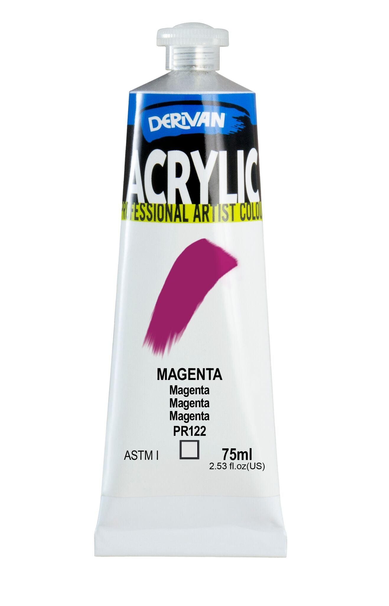 Derivan Artists Acrylic 75ml Magenta - theartshop.com.au