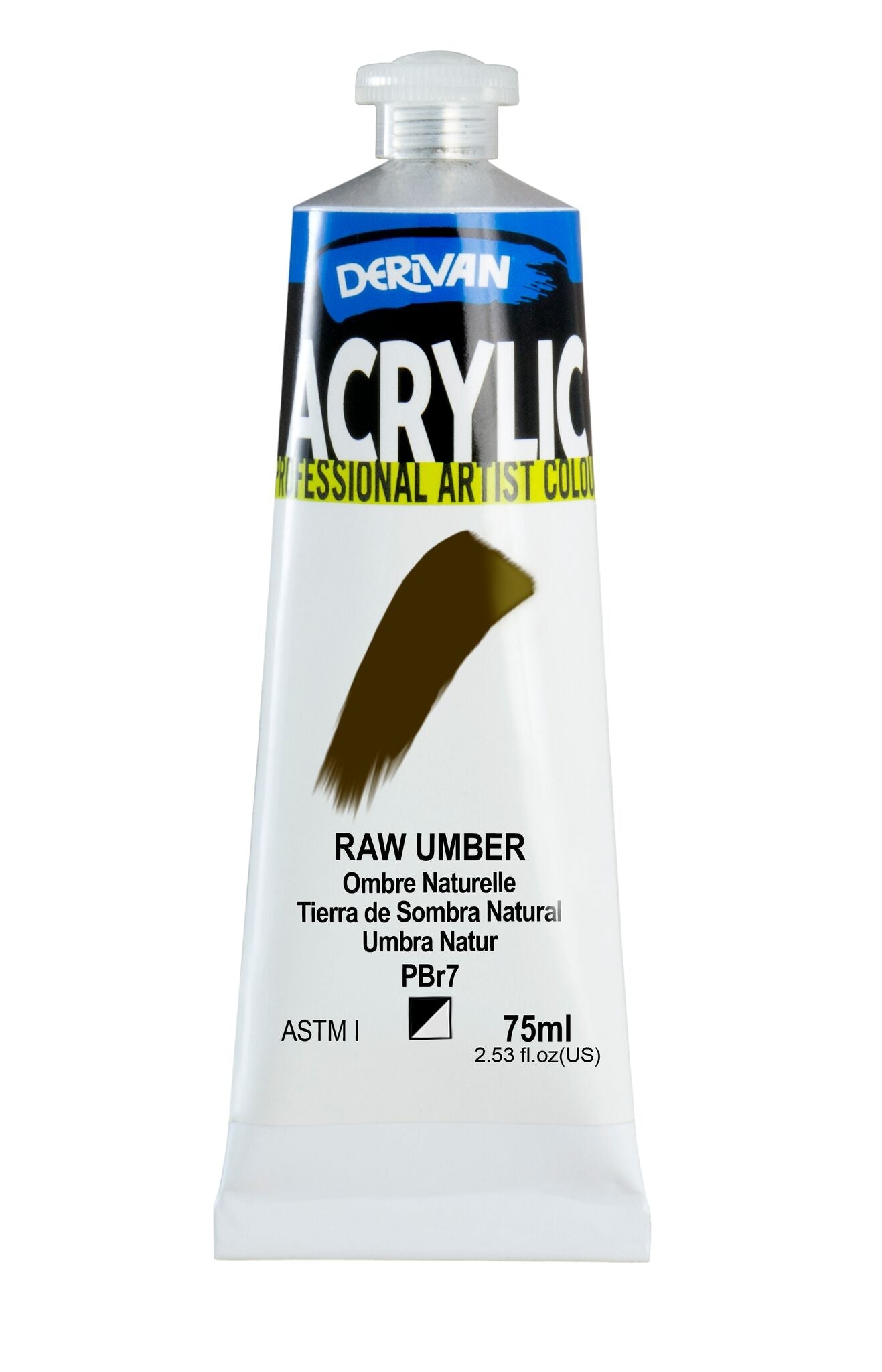 Derivan Artists Acrylic 75ml Raw Umber - theartshop.com.au