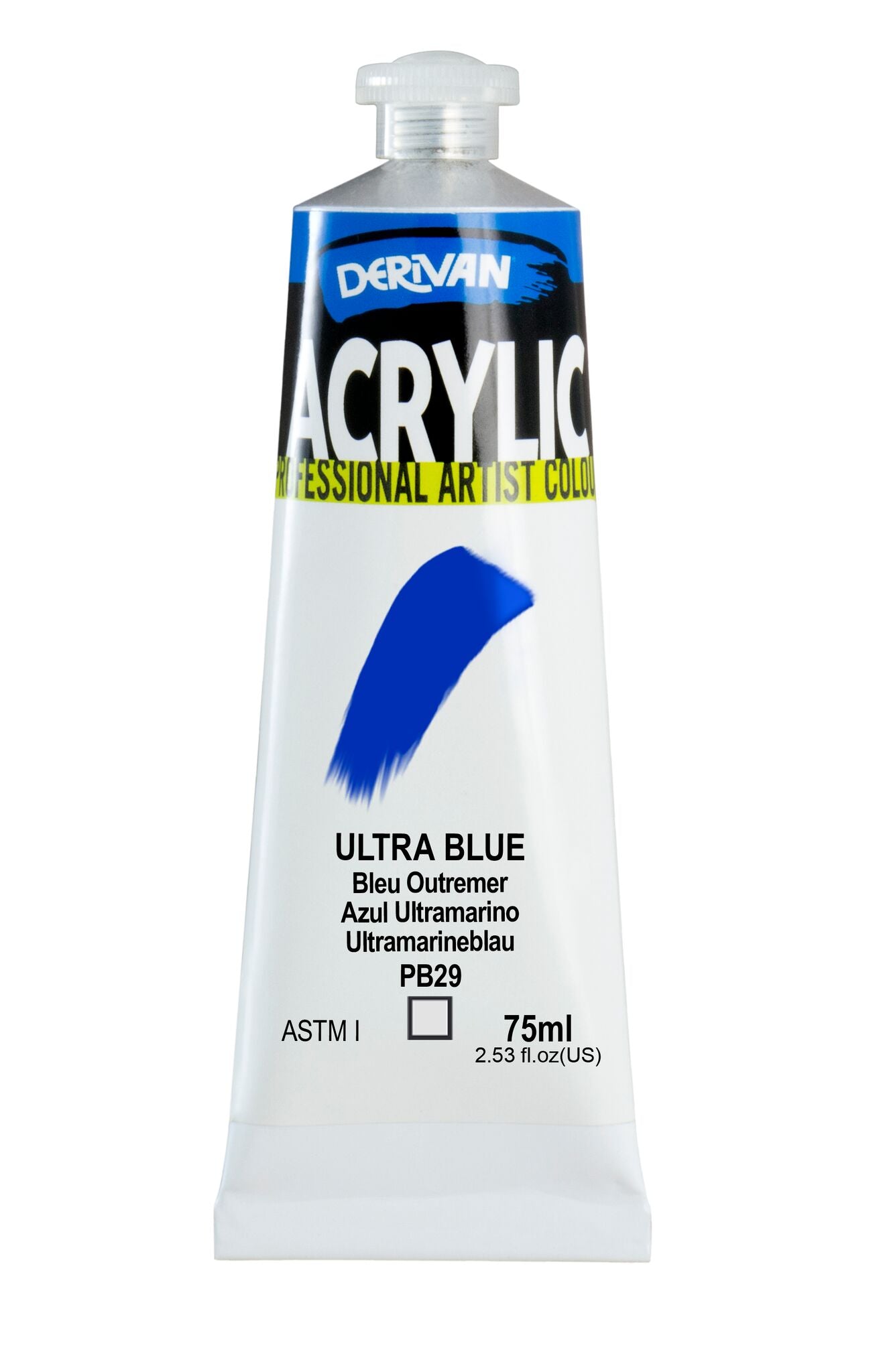 Derivan Artists Acrylic 75ml Ultramarine Blue - theartshop.com.au