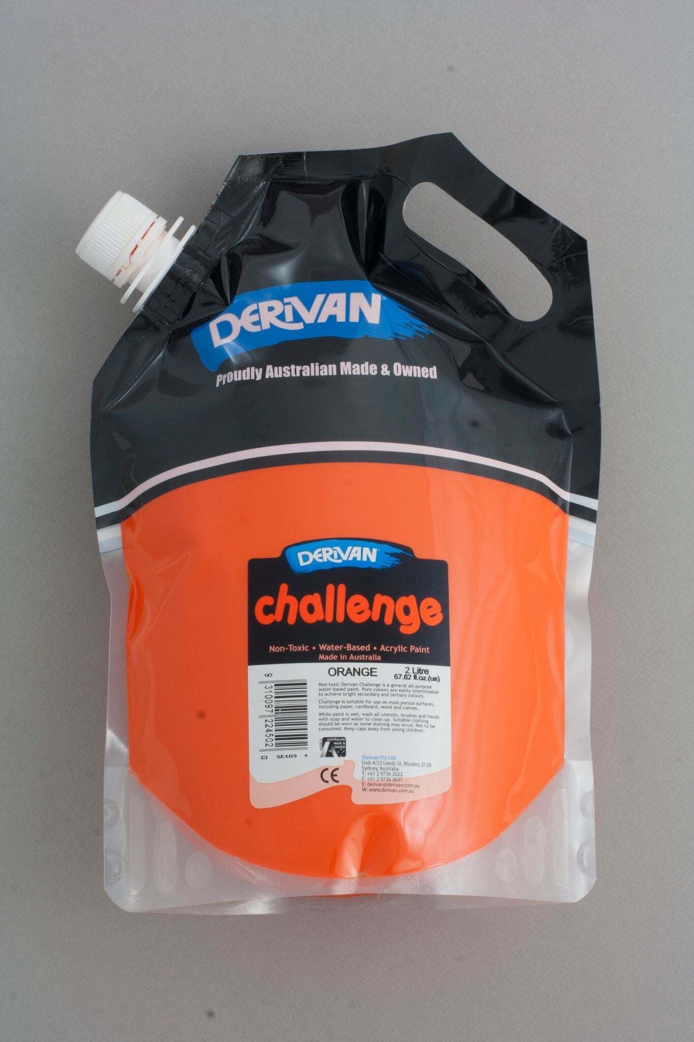 Derivan Challange 2 Litre Orange - theartshop.com.au