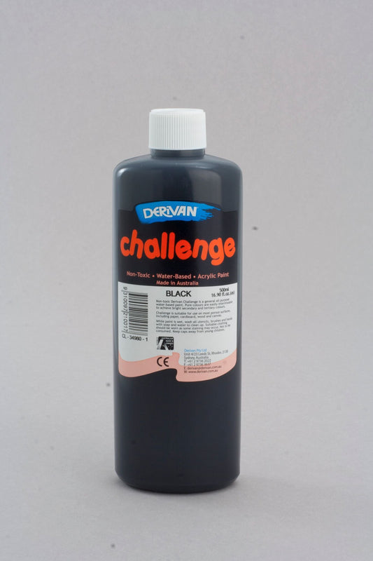 Derivan Challange 500ml Black - theartshop.com.au