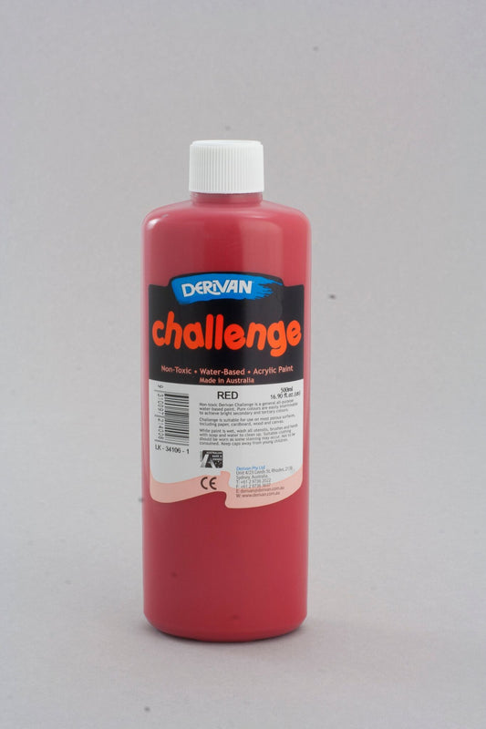 Derivan Challange 500ml Red - theartshop.com.au