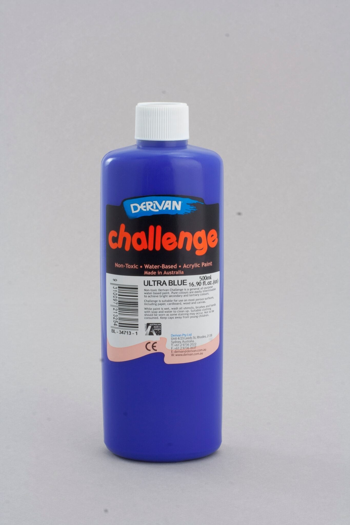 Derivan Challange 500ml Ultramarine Blue - theartshop.com.au