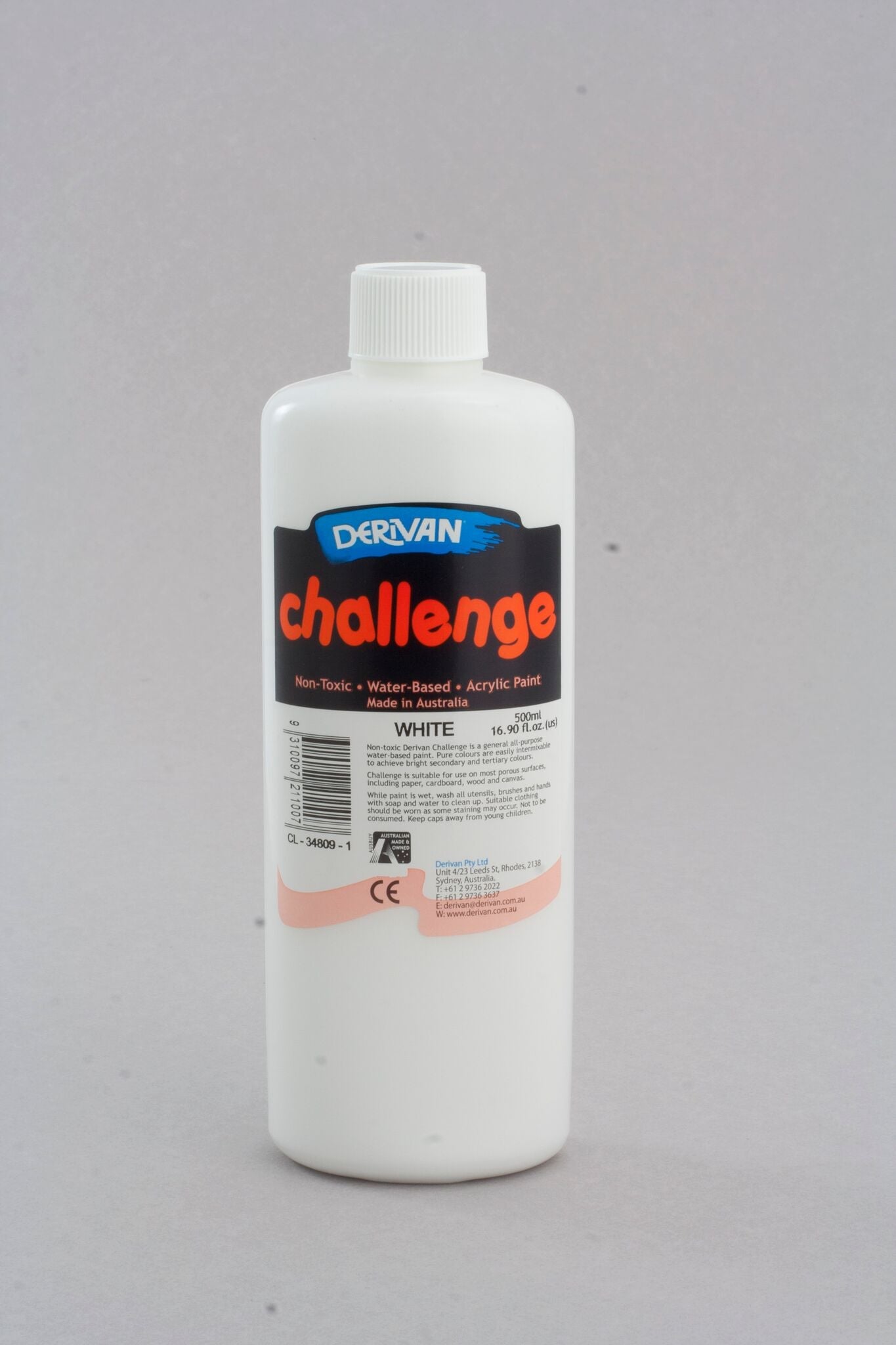 Derivan Challange 500ml White - theartshop.com.au