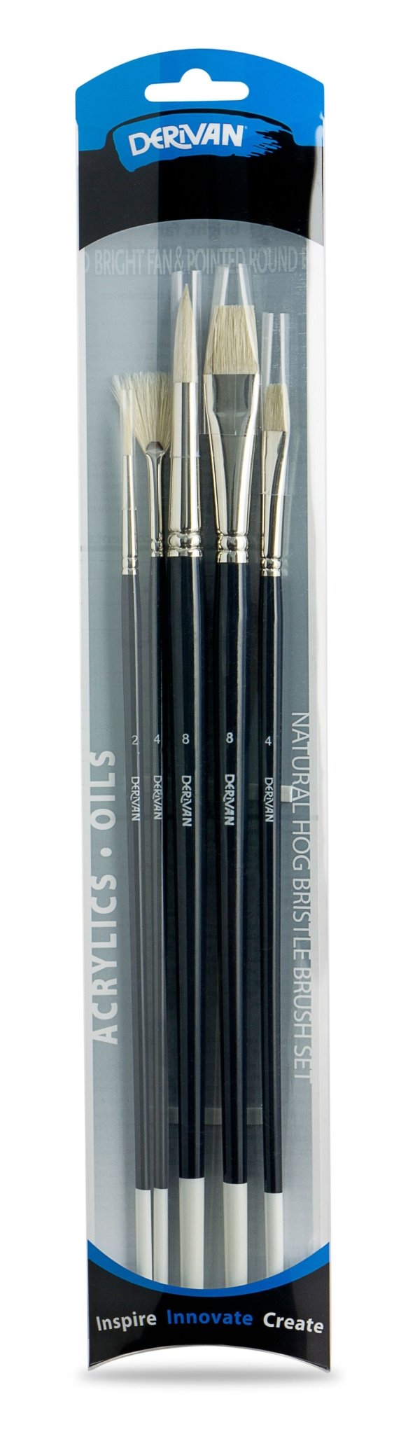 Derivan Fine Hog Bristle Set 5B - theartshop.com.au