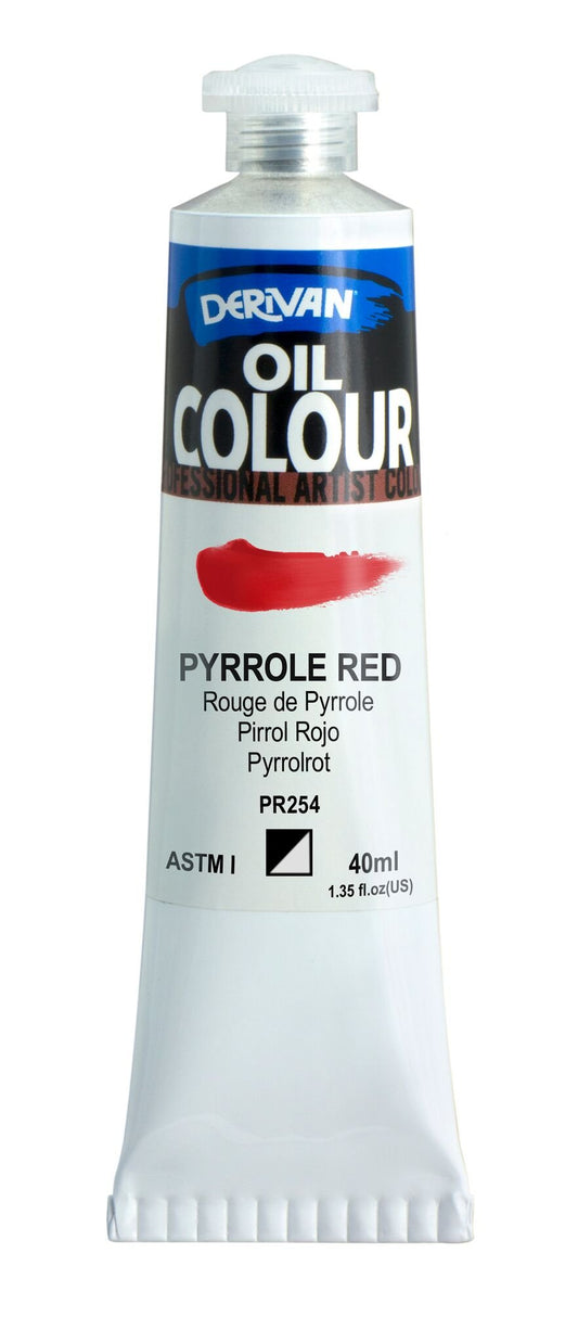Derivan Oil Paint 40ml Pyrrole Red - theartshop.com.au