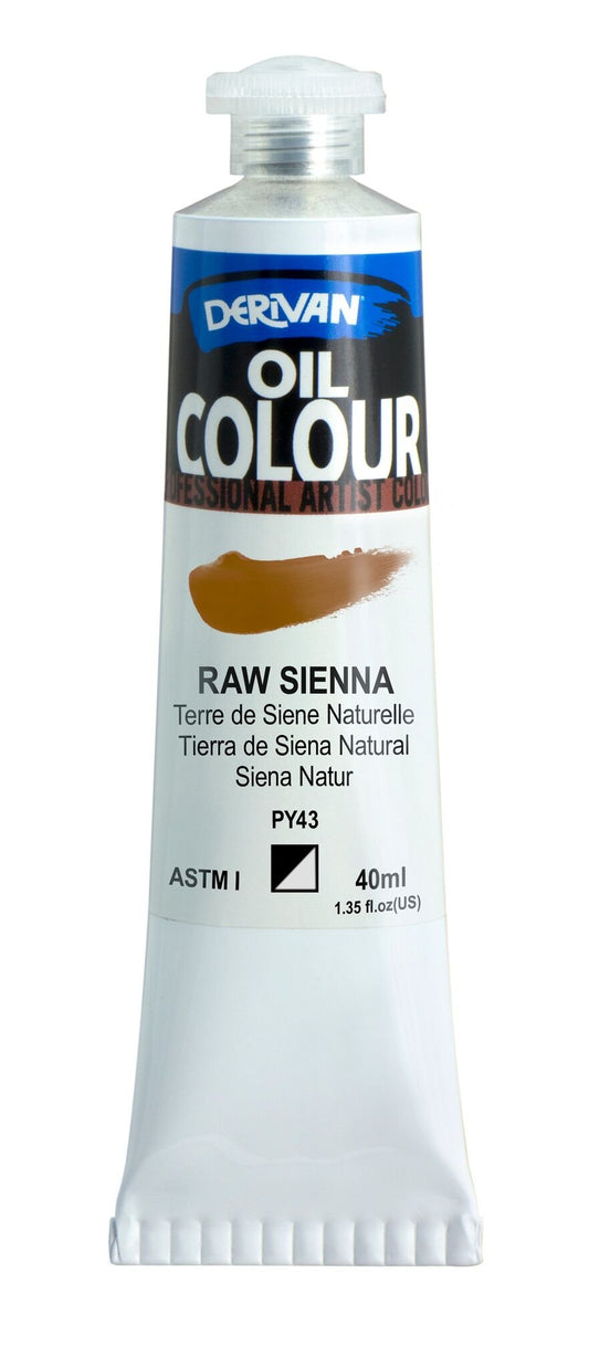 Derivan Oil Paint 40ml Raw Sienna - theartshop.com.au
