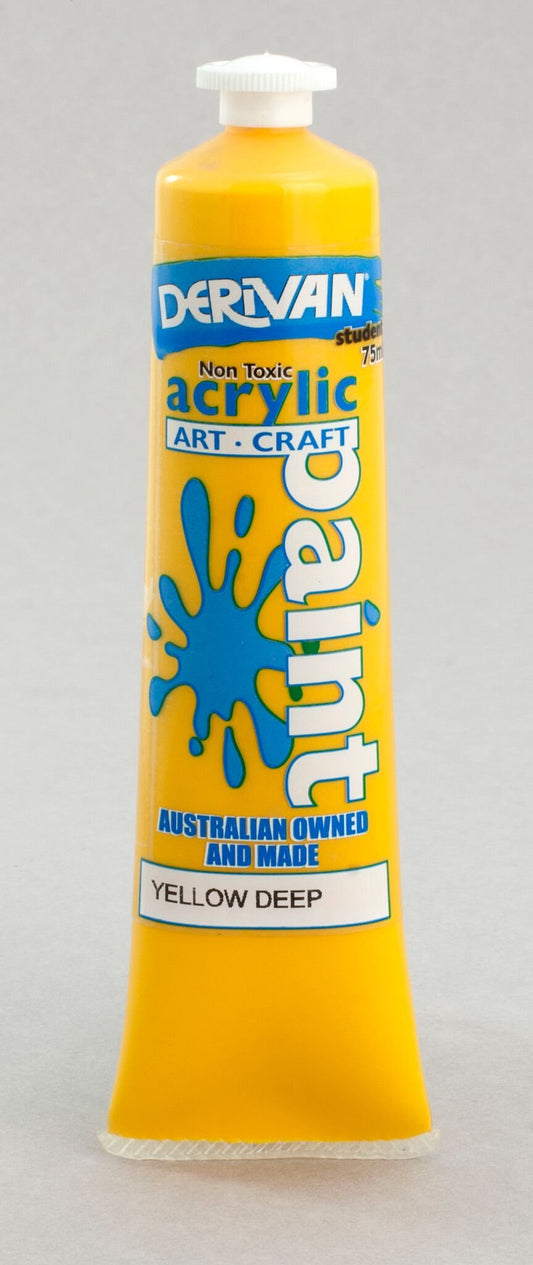 Derivan Student 75ml Yellow Deep - theartshop.com.au