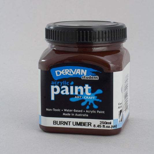 Derivan Students 250ml Burnt Umber - theartshop.com.au