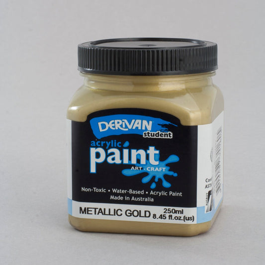 Derivan Students 250ml Metallic Gold - theartshop.com.au
