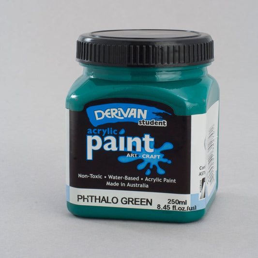 Derivan Students 250ml Phthalo Green - theartshop.com.au