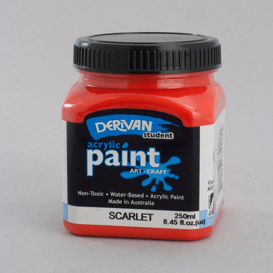 Derivan Students 250ml Scarlet (Warm) - theartshop.com.au