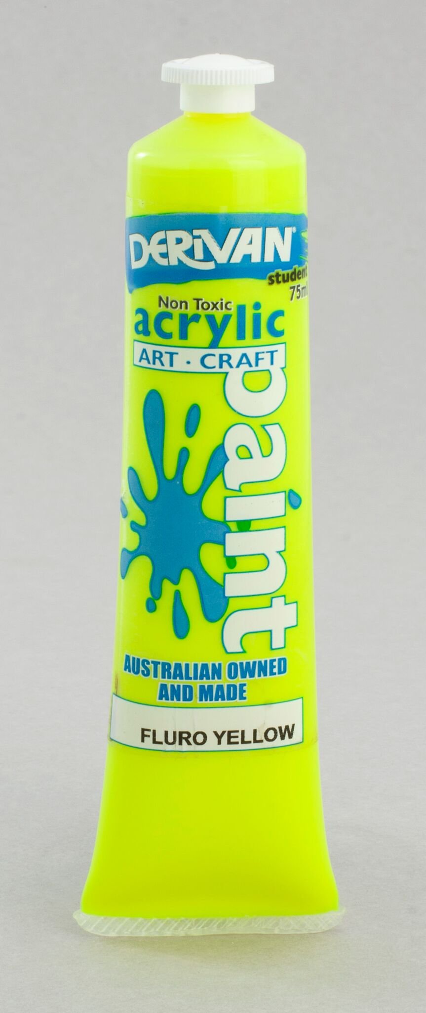 Derivan Students 75ml Fluoro Yellow - theartshop.com.au