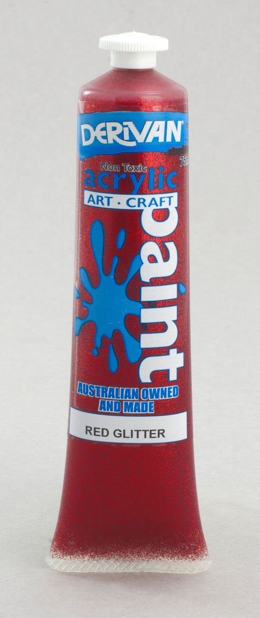 Derivan Students 75ml Red Glitter - theartshop.com.au
