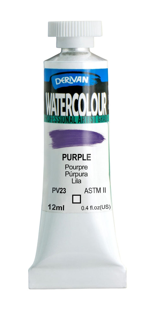Derivan Watercolour 12ml Purple - theartshop.com.au