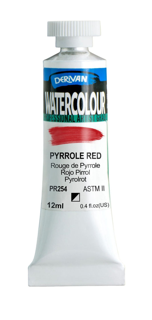 Derivan Watercolour 12ml Pyrrole Red - theartshop.com.au