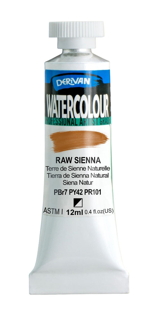 Derivan Watercolour 12ml Raw Sienna - theartshop.com.au