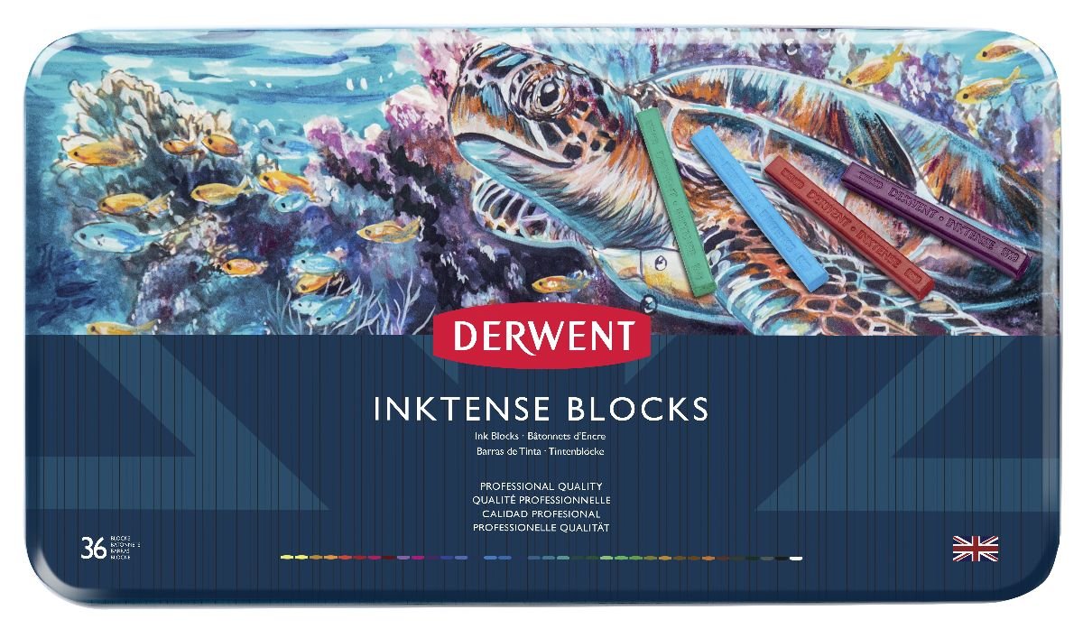 Derwent Inktense Blocks Tin 36 - theartshop.com.au