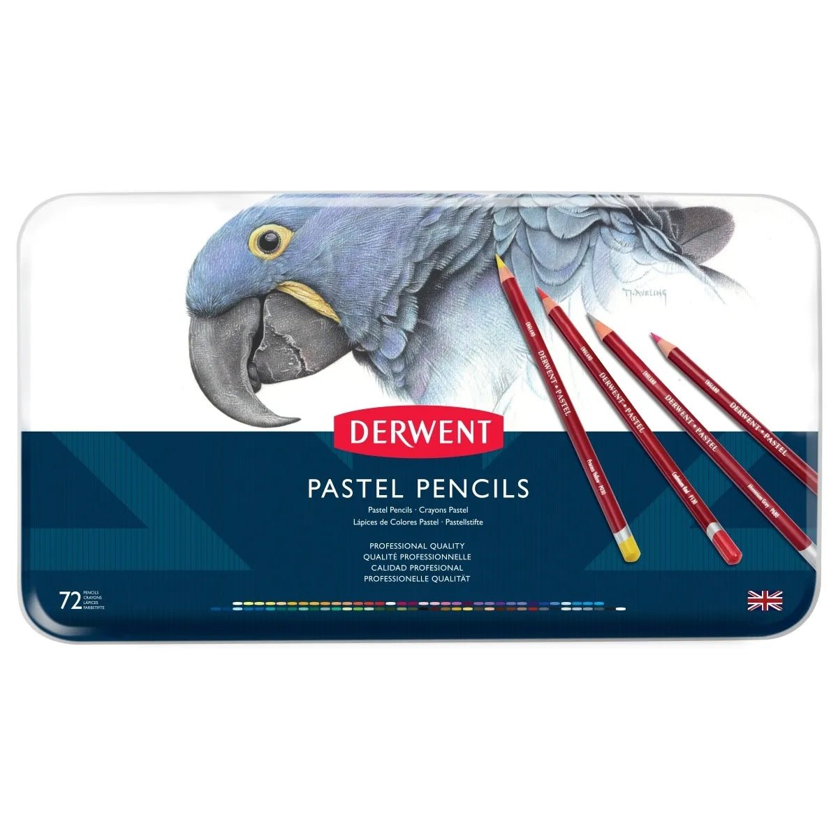 Derwent Pastel Pencil Tin 72 - theartshop.com.au