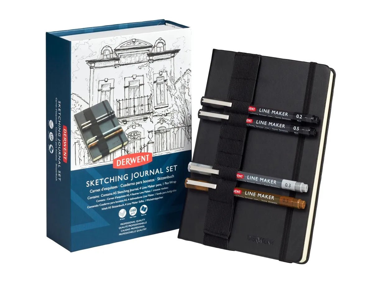 Derwent Sketching Journal And Pen Set - theartshop.com.au