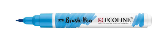 Ecoline Brush Pen 578 Sky Blue Cyan - theartshop.com.au