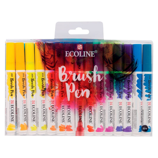 Ecoline Brush Pen Set 30 - theartshop.com.au
