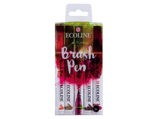 Ecoline Brush Pen Set 5 Autumn - theartshop.com.au