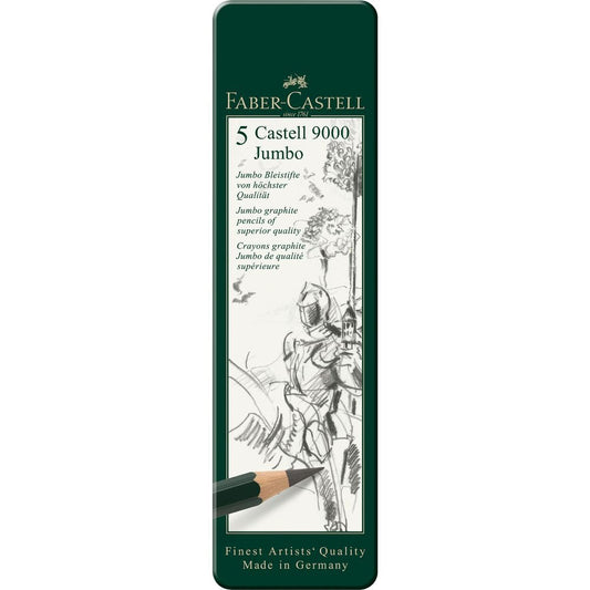 Faber Castell 9000 Jumbo Tin 5 - theartshop.com.au