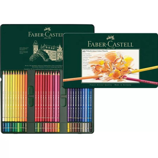 Faber Castell Polychromos Pencils Tin 60 - theartshop.com.au