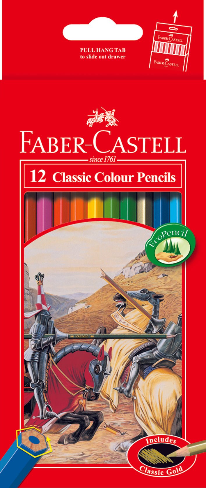 Faber Classic Box 12 Assorted (includes gold) - theartshop.com.au
