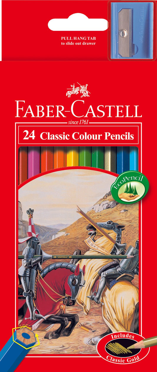 Faber Classic Box 24 Assorted (includes gold) - theartshop.com.au