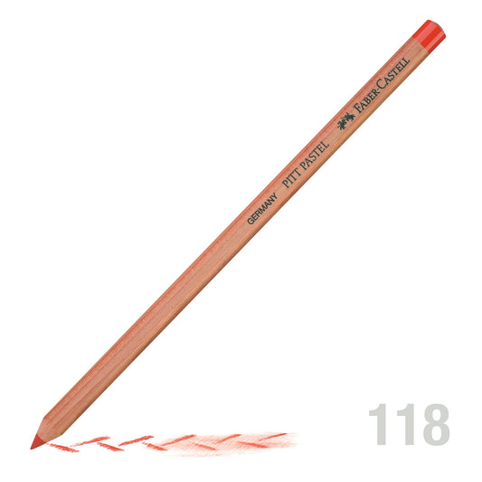 Faber Pitt Pastel Pencil 118 Scarlet Red - theartshop.com.au