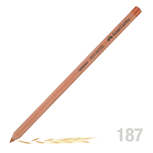 Faber Pitt Pastel Pencil 187 Burnt Ochre - theartshop.com.au