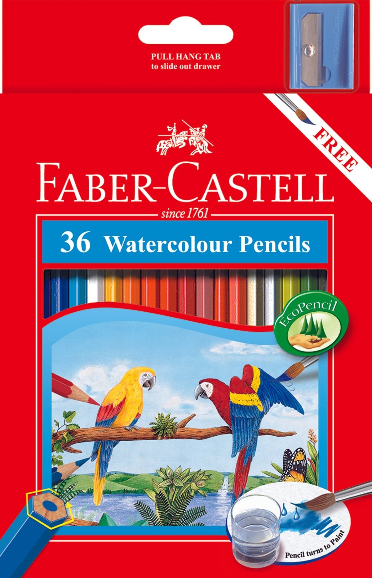 Faber W/C Box 36 Assorted + Free Sharpener - theartshop.com.au